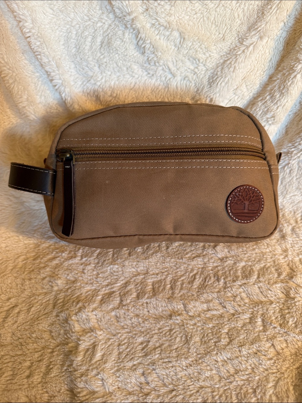 Timberland Men's Toiletry Bag in Taupe Brown